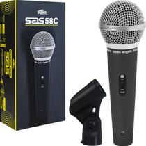 Microfone De Mão Profissional Com Suporte Cachimbo SAS58C Santo Angelo Microfone De Mão Profissional Com Suporte Cachimbo SAS58C Santo Angelo
