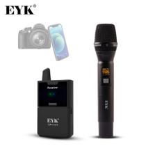 Microfone De Mão S/fio Com Monitor P/ Dslr/pc/filmadora e mesa - EYK