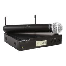 Microfone de Mão Sem Fio BLX 24RBR/SM58 M15 - SHURE Microfone de Mão Sem Fio BLX 24RBR/SM58 M15 - SHURE