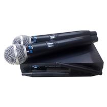 Microfone de Mão Sem Fio Duplo LS-902 HT - LESON