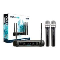 Microfone de Mão sem Fio Duplo Vokal VWS20 Plus Microfone de Mão sem Fio Duplo Vokal VWS20 Plus