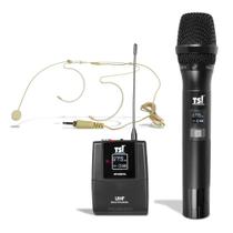 Microfone De Mão Sem Fio TSI BR-7000 CLI UHF / Headset
