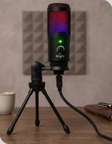 Microfone de Mesa Bright Streamer RGB XLR Profissional para Podcast, Live e Gravação Microfone de Mesa Bright Streamer RGB XLR Profissional para Podcast, Live e Gravação
