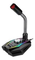 Microfone De Mesa Gamer Jogos Com Led Rgb Lelong Usb Le-919