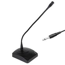 Microfone de Mesa Gooseneck p/Púlpito,Entrevista,Reunião,Cabo XLR x P10,Chave Liga/Desliga,Espuma