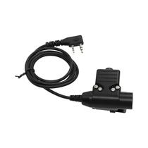 Microfone De Pescoço Tático Reforçado Com PTT Para Walkie Talkie Baofeng Kenwood UV-5R TYT