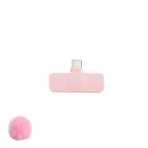 Microfone de telefone USB C JANSUCOGI Wireless Lavalier Pink