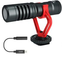 Microfone de vídeo Movo VXR10 com Lightning Dongle para iPhone