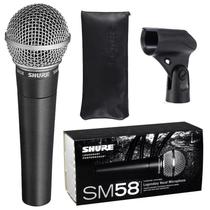 Microfone Dinâmico Cardioide Shure Sm58lc Com Cachimbo Capa