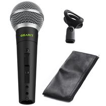 Microfone Dinâmico Cardioide Vocal GEARit com Chave Liga/Desliga
