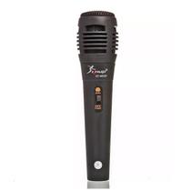 Microfone Dinamico com Fio Conector P10 Karaoke Videoke Igreja Banda Vocalista Palco Apresentação Palestra - Knup