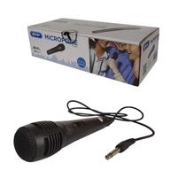 Microfone Dinâmico De Mão Com Fio Para Karaoke Kp-m0001