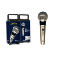 Microfone Dinâmico de Mão Dylan DLS-8 c/Chave Liga-Desliga