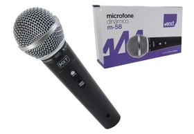 Microfone Dinâmico De Metal MXT M-58 Preto Cabo 3m Microfone Dinâmico De Metal MXT M-58 Preto Cabo 3m