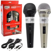 Microfone Dinâmico De Plástico Prata E Preto Com Chave - MOD: M-201 - 54.1.24