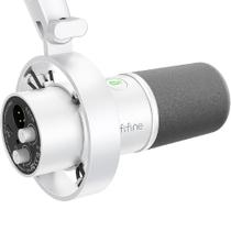 Microfone Dinâmico FIFINE K688W USB XLR De Mesa Branco