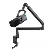 Microfone Dinâmico FIFINE USB/XLR Com Braço RGB Preto TAM8