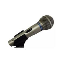 Microfone Dinâmico MC-200 para Cantores e Locutores Champanhe com Chave On Off Leson