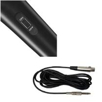 Microfone Dinâmico Mxt M-58 + Cabo 4 Metros Preto Microfone Dinâmico Mxt M-58 + Cabo 4 Metros Preto