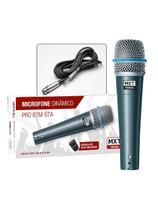 Microfone Dinamico Pro Btm-57A Metal - Profissional Com...