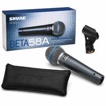 Microfone Dinâmico Profissional Beta 58A Para Voz Canto Eventos Igrejas Com Bolsa E Supo Microfone Dinâmico Profissional Beta 58A Para Voz Canto Eventos Igrejas Com Bolsa E Supo