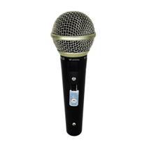 Microfone Dinâmico Profissional Leson Sm58 Plus Preto