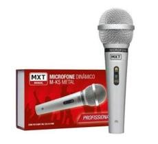 Microfone Dinâmico Profissional Mxt M-k5 Metal Prata