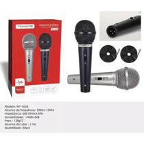 Microfone Dinâmico Profissional P10 Tomate MT1028 Com Fio Para Canto Karaokê Voz e Instrumentos