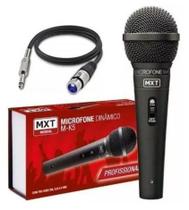 Microfone Dinâmico Profissional Preto - MXT - M-K5