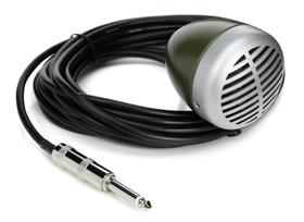 Microfone dinâmico Shure 520DX verde com controle de volume