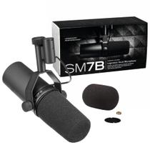 Microfone Dinâmico Vocal Para Estúdio Shure Sm7b Cor Preto