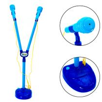 Microfone Duplo com Ajuste Mega Star com Som e Luz BBR Toys Microfone Duplo com Ajuste Mega Star com Som e Luz BBR Toys