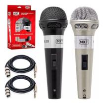 Microfone duplo com fio profissional