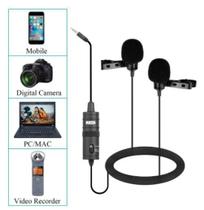 Microfone Duplo De Lapela Para Celular Smartphone Youtubers Microfone Duplo De Lapela Para Celular Smartphone Youtubers