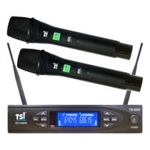 Microfone Duplo de Mão Sem Fio TSI-8299 - TSI