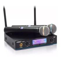 Microfone Duplo Digital Sem Fio Profissional Uhf P Palestras