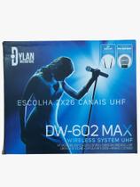 Microfone Duplo Dylan Sistema sem Fio DW-602 MAX