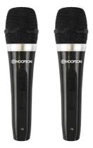 Microfone Duplo Hoopson MIC-003 Preto 3m P10 15-50Hz Microfone Duplo Hoopson MIC-003 Preto 3m P10 15-50Hz