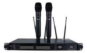 Microfone Duplo Kadosh K 2002m Preto Duplo Mão Uhf Profissional Microfone Duplo Kadosh K 2002m Preto Duplo Mão Uhf Profissional