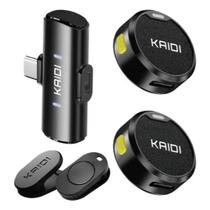 Microfone Duplo Kaidi Kmf4-c Wireless Usb-c Para Smartphones Tipo-C Microfone Duplo Kaidi Kmf4-c Wireless Usb-c Para Smartphones Tipo-C