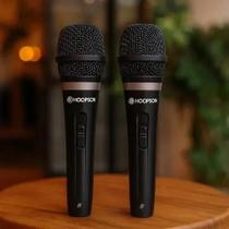 Microfone Duplo Kit Com 2 Hoopson Mic-003 Cabo 3 Mt Preto Microfone Duplo Kit Com 2 Hoopson Mic-003 Cabo 3 Mt Preto