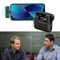 Microfone Duplo Lapela Sem Fio Para Smartphone Celular Audio Videos Som TIPO-C
