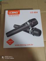 Microfone duplo LELONG LE-904 (ESTOJO COM 2 E CABOS COM 4 METROS)