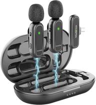 Microfone Duplo Profissional De Lapela Anti Ruído Tipo C - MASTON Microfone Duplo Profissional De Lapela Anti Ruído Tipo C - MASTON