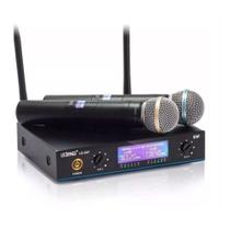 Microfone Duplo Profissional Sem Fio UHF LE-907
