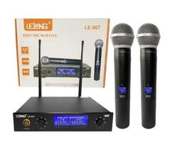 Microfone Duplo profissional UHF Digital LE-907 Bivolt