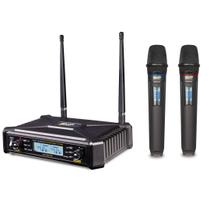 Microfone Duplo Receptor E Transmissor S/ Fio UHF 600 PRO SKP