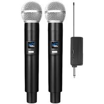 Microfone Duplo Sem Fio Com Transmissor MT-2031 Microfone Duplo Sem Fio Com Transmissor MT-2031