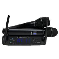 Microfone Duplo Sem Fio Digital 32 Frequências Ls916 Leson