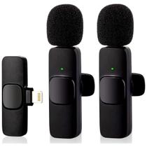 Microfone Duplo Sem Fio p/ iPhone iPad Plug & Play Microfone Duplo Sem Fio p/ iPhone iPad Plug & Play